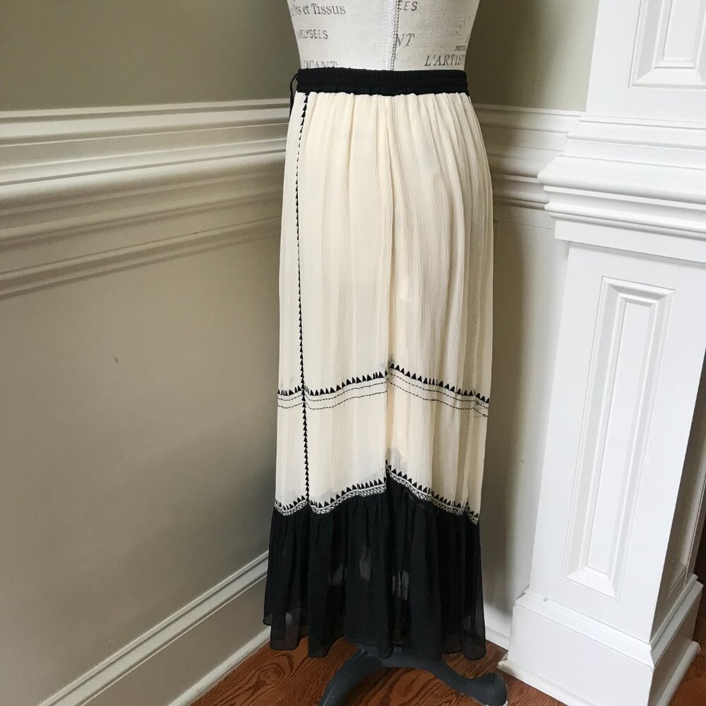 Ulla Johnson Cream and Black Maxi Skirt - Picture 10 of 13
